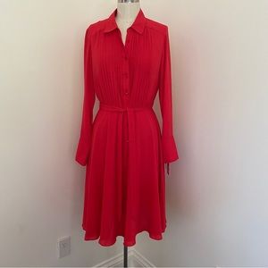 NWT Nanette Lepore Pin-tucked Midi Dress